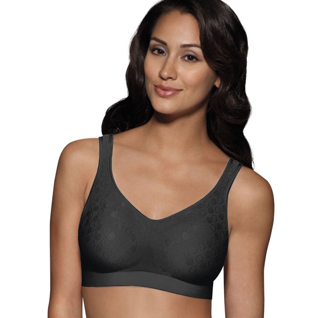 Bali Soutien-Gorge Sans Armatures Confort Révolution Tailles Intelligentes, m, Noir à Pois