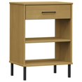 thumbnail image 1 of vidaXL Console Armoire Buffet Rangement avec Pieds en Métal Bois Massif Pin OSLO, 1 of 6
