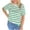 Green, variant on Ichuanyi Womens T Shirt Short Sleeve Crew Neck Basic Color Block Tee Tops Summer Striped Round Neck Short Sleeved T-shirt
