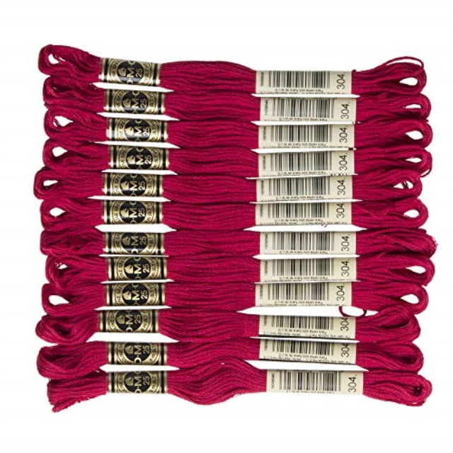DMC Cotton 6-Strand Embroidery Floss, 8 m (8.7 yd), Red