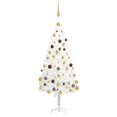 thumbnail image 1 of vidaXL Artificial Pre-lit Christmas Tree with Ball Set White 150 cm, 1 of 5