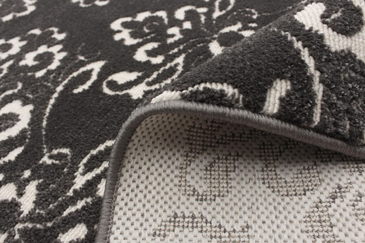 Tapis ECARPET Moderne pour Salle à Manger, Salon, Chambre Patty Gris