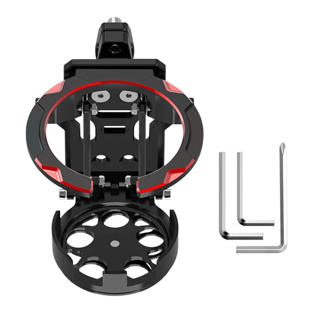 TopLLC Tools&Home Improvement Folding Turntable Water Cup Aluminum Alloy Folding Cup With Rotation Turntable And Screws Tool Light Bicycle Bottle For Motorcycles Bicycles Water cup holder