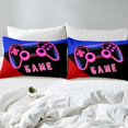thumbnail image 4 of Erosebridal Gradient Gamepad Print Sheet Set Queen, Teens Gamer Bedding Sets Queen Size, Gaming Theme Room Decor 4pcs, 4 of 7