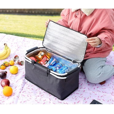 Sacs Isothermes pour la Plage, Sac Isotherme Pliable avec Cadre en Aluminium / Convient aux Pique-Niques, au Camping, aux Bbq et aux Événements Sportifs