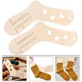 thumbnail image 3 of 4pcs Wood Sock Blockers DIY Adjustable Size Sock Stretchers for Knitting Crochet Stocking Display Models Wood Sock Knitting Tools, 3 of 8
