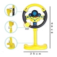 thumbnail image 1 of pitrice Volant Simulé pour Enfants Contrôleur de Conduite avec Musique et Lumière Jaune, 1 of 8