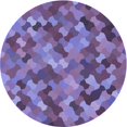 thumbnail image 1 of Ahgly Company Machine Washable Indoor Round Transitional Purple Mimosa Purple Area Rugs, 6' Round, 1 of 7