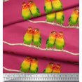 thumbnail image 3 of Soimoi Rayon Fabric Branch & Colorful Parrot Bird Print Sewing Fabric Yard 56 Inch Wide, 3 of 3
