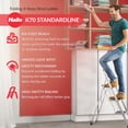 thumbnail image 3 of Hailo Folding Step Stool, 3 Step Ladder for Home & Kitchen, K70, Silver, 3 of 11