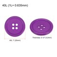 thumbnail image 2 of Unique Bargains Boutons de Couture Ronds en Résine Violette à 4 Trous (Lot de 100), 2 of 5