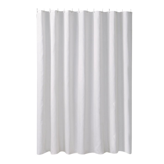TIELUTT Rideau de Douche Blanc Rideau de Douche Uni Épais Rideau de Douche Largeur Courte Rideau de Douche pour Hommes Rideau de Douche Lourd avec Ventouses Doublure de Rideau de Douche Lourd avec Poids Rideaux de Bain S