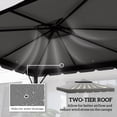 thumbnail image 4 of Outsunny Toit de Rechange pour Pavillon à Double Toit 10'x10 Pieds, Gris, 4 of 10