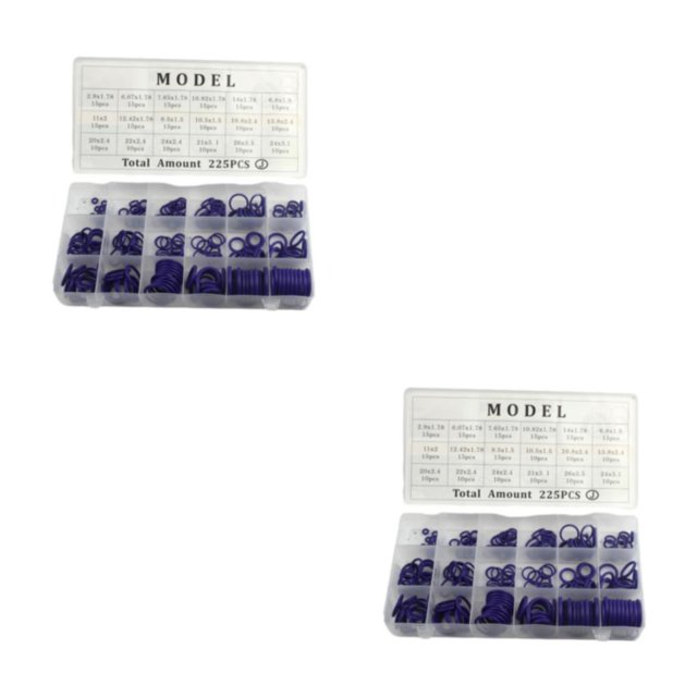 VONKY 1/2/3/5 Sealing Rubber O Rings - High-Performance Flexible Heat-Resistant Rubber O-Ring Silicone Ring 225pcs purple 2PCS