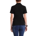 thumbnail image 3 of INSPIRE CHIC Women's Blazer Notch Lapel One Button Short Sleeve Suit Jacket Black M, 3 of 6