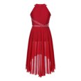 thumbnail image 2 of MSemis Jupe de Ballet Sans Manches en Strass Brillant pour Filles Moderne Contemporain Bordeaux 8, 2 of 7