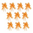 thumbnail image 1 of Unatoiry 10 Pieces Bow Pull Decor Festive Packing Lightweight Hand-Pulled Flower Wedding Birthday Christmas Holiday Accessory Heart/Orange 1Set, 1 of 6