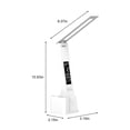 thumbnail image 3 of Xihbxyly Table Lamps New LED Electronic Clock Desk Lamp, Foldable Rechargeable Reading Lamp, 3 Grades Of Colour Temperature Adjustment, Infinitely Dimmable, Desk Lamp With Temperatu Reading Light, 3 of 7