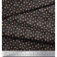 thumbnail image 2 of Soimoi Black Poly Georgette Fabric Oaknut Fruits Fabric Prints By Yard 42 Inch Wide, 2 of 3