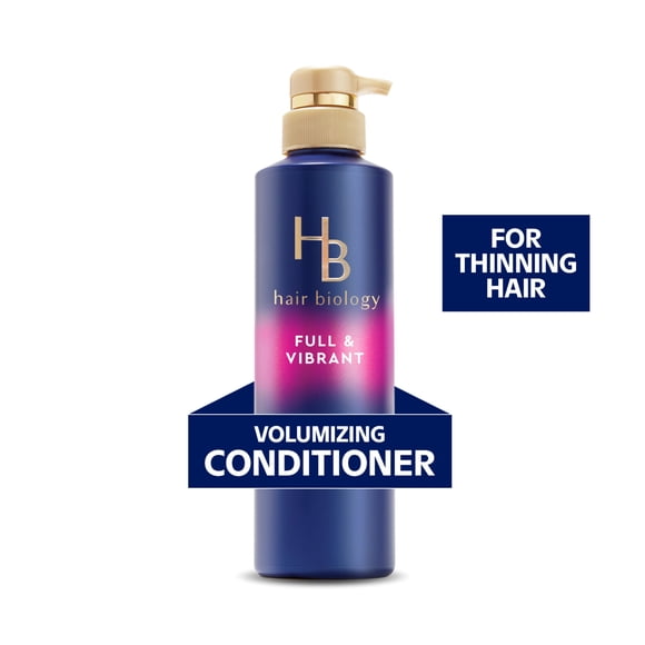 Hair Biology Volumizing Conditioner, for Thinning, Flat and Fine Thin Hair, Fights Breakage and Replenishes Nutrients, Biotin, 380 mL
