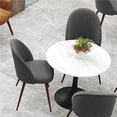 thumbnail image 1 of Homy Casa Modern 2-Pack Accent Chair Set, Armless Round Back, Grey Fabric Upholstered, 1 of 10