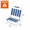 thumbnail image 3 of Chaise de plage Mainstays, rayée, bleue, tissu en polyester, 3 of 11