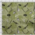thumbnail image 4 of Soimoi Musical Instruments Printed, Poly Canvas Fabric, Decor Sewing Fabric by The Yard 56 Inch Wide,Decorative Fabric for Curtains Tote Bags, Light Green, 4 of 5