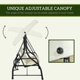 thumbnail image 4 of Outsunny 3 Seater Patio Swing Chair with Canopy Convertible Porch Swing Bed, 4 of 10