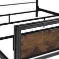 thumbnail image 2 of Lit queen size en métal et planches de bois, 2 of 6