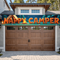 thumbnail image 3 of Forest Design Happy Camper Tent Banner Campfire Nature Scene for Outdoor Adventure Camping Event, 3 of 5