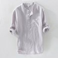 thumbnail image 2 of Tshirts Shirts for Men Button Down Spring Summer Solid Color Lapel Large Size Holiday Short Sleeved Green Going Out Fall Tops size XL, 2 of 6