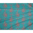 thumbnail image 4 of oneOone Polyester Lycra Fabric Leaves Block Printed Fabric 1 Yard 56 Inch Wide, 4 of 4