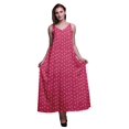 thumbnail image 1 of Bimba Robe Longue Décontractée pour Femme en Rayonne à Bretelles Spaghetti, Maxi d'Été, X-Grand, 1 of 5