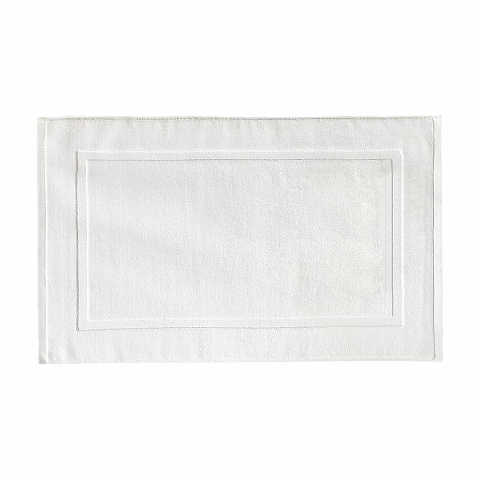 3/2/1PCS White Cotton Classic Rug Bath Mats Absorbent Cotton Hotel Spa Shower Bathtub Mats [Not A Bathroom Rug] Machine Washable Shower Bathroom Floor Towel