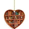 thumbnail image 2 of Cqxid Hangs Under $5 Book Lovers Heart Decorations Reading Books Christmas Decorations Librarian Books Decorations Books Stack Pendants, 2 of 7