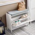 thumbnail image 5 of SoBuy FSR151-K-W Hallway Shoe Bench Shoe Rack Shoe Cabinet with Seat Cushion, 5 of 5