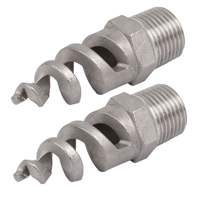 Unique Bargains 1/2 Bsp Filetage Mâle en Acier Inoxydable Spirale Conception Pleine Buse de Pulvérisation de Cône 2pcs