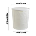 thumbnail image 3 of XYAIYT Large Plastic Imitation Rattan Laundry Hamper with Lid for Clothes and Toy Storage Long Lasting and Sturdy with Side Handles for Easy and Ventilation 2.11lb Capacity, 3 of 6