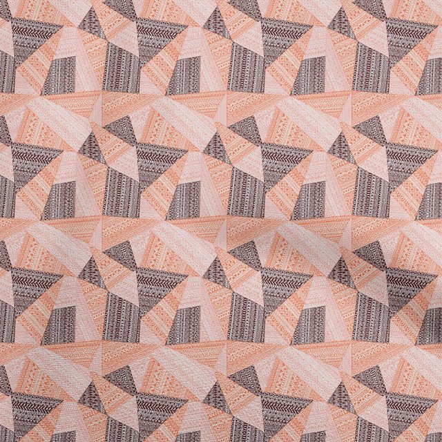 oneOone Silk Tabby Orange Fabric Tribal Sewing Material Print Fabric By The Yard 42 Inch Wide