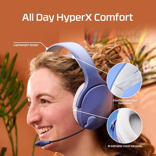 Refurbished HyperX Cloud Jet Dual Wireless Gaming Headset, 40mm Drivers, 2.4GHz RF and Bluetooth 5.3, Black, AJ0T1AA