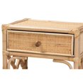 thumbnail image 5 of Baxton Studio Table de Chevet Moderne Bohème en Rotin Naturel Marron 1-Tiroir, 5 of 5