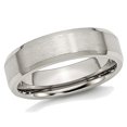 thumbnail image 1 of Mens Chisel 6mm Stainless Steel Beveled Comfort Fit Wedding Band Ring, 1 of 6