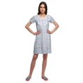 thumbnail image 2 of Moomaya Chemise de Nuit d'Allaitement à Col Rond pour Femmes, Imprimée, à Manches Courtes, 2 of 5