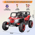 thumbnail image 3 of YunTopKids 2 Seater Ride on Car, 12V 10AH Ride on UTV for Kids, Ride on Toys with Remote Control, Bluetooth, Music Player, Spring Suspension for 3-6 Boy Girl,Red, 3 of 8