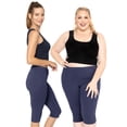 thumbnail image 2 of Stretch Is Comfort Women's Plus Size Knee Length Leggings| Adult X-Large - 7x, 2 of 5