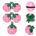 thumbnail image 4 of 10 Pcs Pendentifs pour Animaux de Dessin Animé Clochettes en Forme de Fraise Accessoires de Collier pour Animaux, 4 of 8