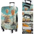 thumbnail image 4 of Travel Luggage Cover Suitcase Protector Fits 18-32 Inch Luggage Wheel Covers Patterned Travel Related Items Flower Luggage Protector Elastic Luggage Anti-scratch Suitcase Cover L, 4 of 5