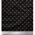 thumbnail image 1 of Soimoi Velvet Fabric Dot & Floral Small Printed Fabric 1 Yard 58 Inch Wide, 1 of 3