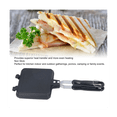 thumbnail image 4 of Appareil à Sandwichs Double Face, Moule à Tarte en Fonte avec Poignée Anti-Brûlure, Équipement de Cuisson pour Feu de Camp Camping Tarte, 4 of 7