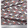 thumbnail image 2 of Soimoi Poly Georgette Fabric Geometric & Dogs Patchwork Fabric Prints by Yard 42 Inch Wide, 2 of 3